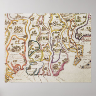 Poster Costa de África e do rio Gambia   1622