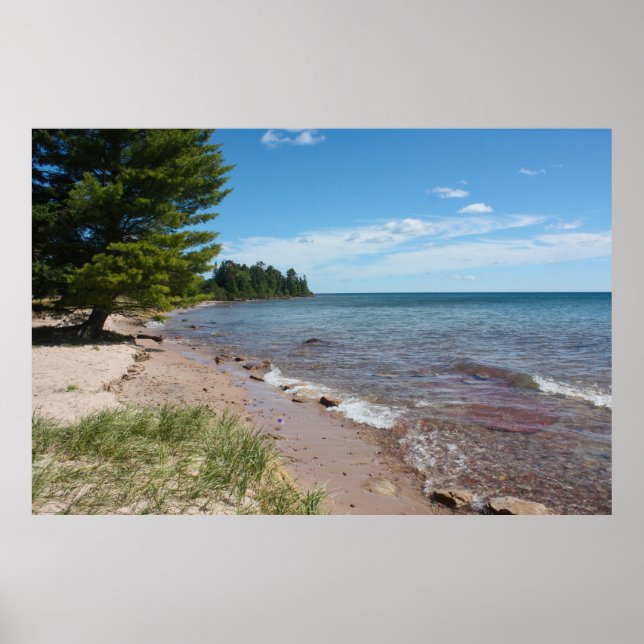 Poster Costa de Brunette Park — Lago Superior, Michigan (Frente)