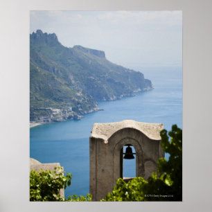 Póster Costa de Italia, Amalfi, Ravello, torre de Bell