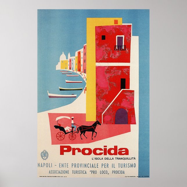 Poster Costa de Procida, Nápoles, Itália (Frente)