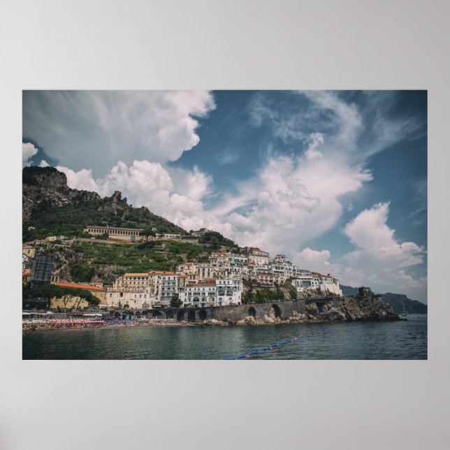 Póster Costa do Amalfi na Itália (Frente)