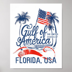 Poster Costa Do Golfo Da Flórida América Funny Donald Tru