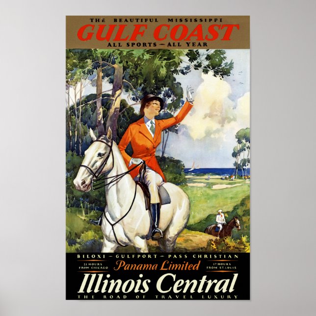 Póster Costa do Golfo ~ Panamá Limited (Frente)