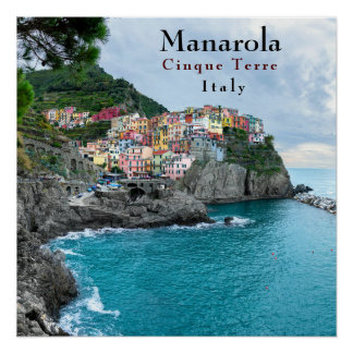 Póster Costa do Mar Cinque Terre Manarola Itália