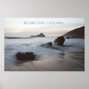 Póster Costa grande de Sur, Califórnia
