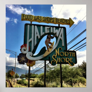 Póster Costa norte Oahu Havaí