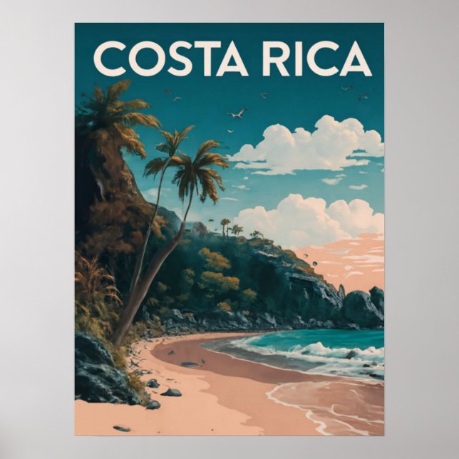 Poster Costa Rica Beach Pura Vida (Frente)
