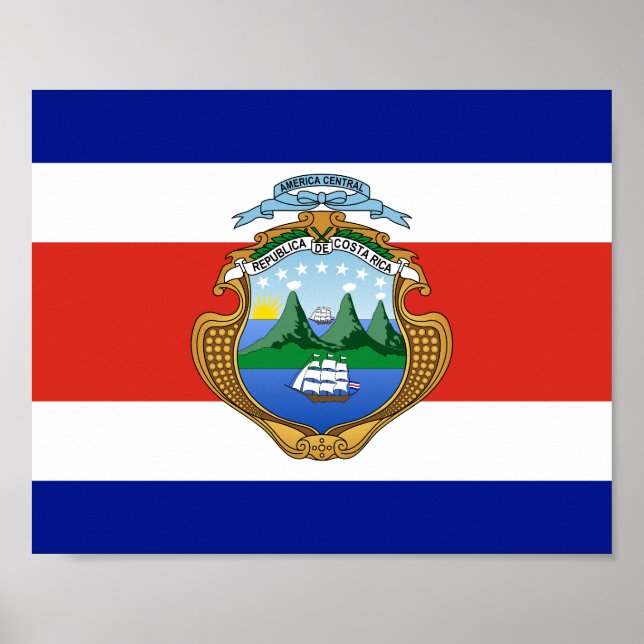 Poster Costa Rica (casaco de armas/bandeira) (Frente)