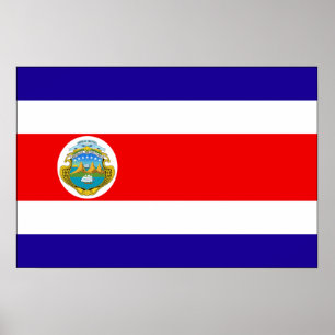 Poster Costa Rica Flag