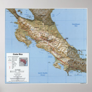 Poster Costa Rica Mapa (1991)
