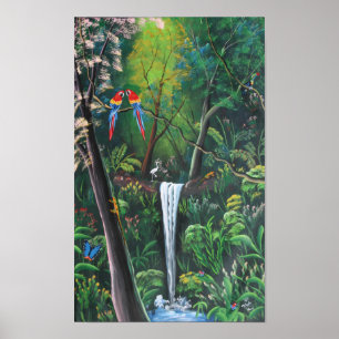 Póster Costa Rica Rainforest Print