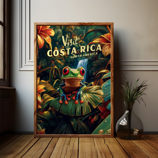 Poster Costa Rica Red-Eyed Tree Frog Travel (Criador carregado)