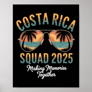 Poster Costa Rica Squad 2025 Vacation Tropical Pura Vida