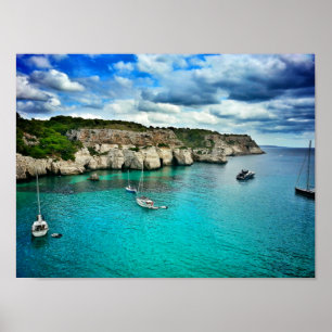 Poster Costa tropical da ilha do veleiro