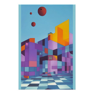 Póster Costeira Moderna Manor (Versão B) - Ken Gage Art