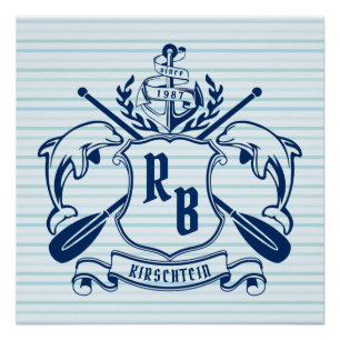 Póster Costela de blindagem de ouriços de golfinhos náu