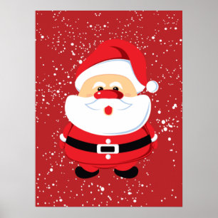 Póster Costume bonito do Natal de Papai Noel
