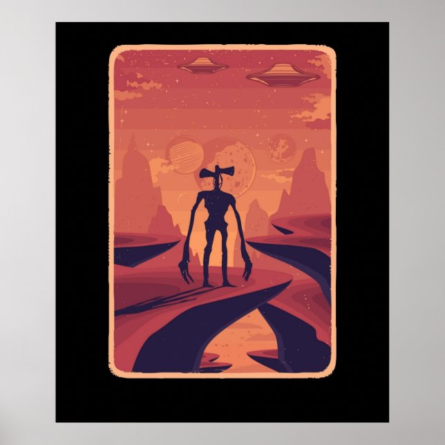 Poster Costume de Cabeça de Siren para Crianças Alienígen (Frente)