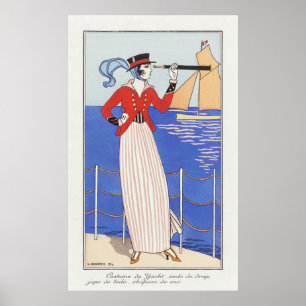 Poster Costume de Yacht por George Barbier