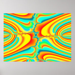 Póster Costume psicadélico do fractal colorido