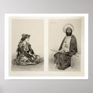 Poster Costumes of Baku, Caspian Coast, plate 35 from a b