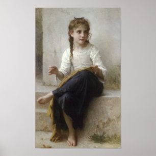 Póster Costura de William-Adolphe Bouguereau