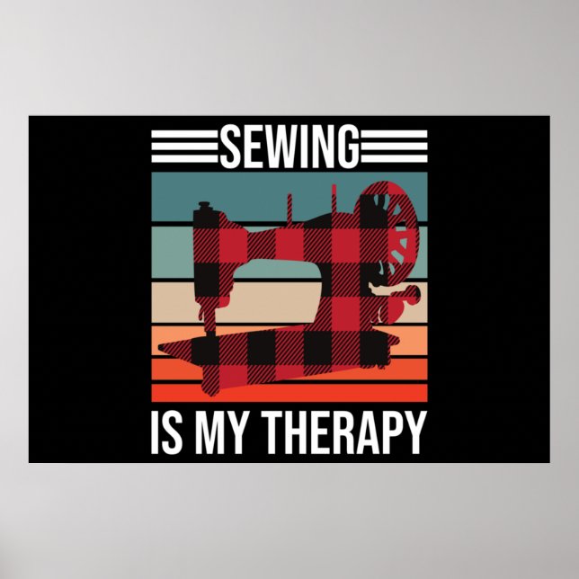 Poster Costura É A Minha Terapia (Frente)