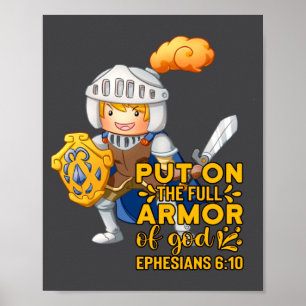 Poster Cota Bíblia Armadura de Deus Efésios 611 Páscoa Ch