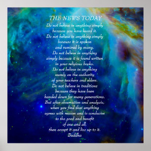 Póster Cota Buda Não acredite em Notícias Hoje