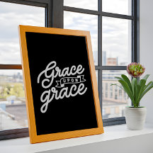 Cota cristã negra Graça sobre graça 