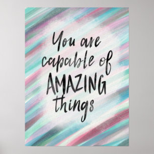 Poster Cota da Glitter de Aquarela que você pode