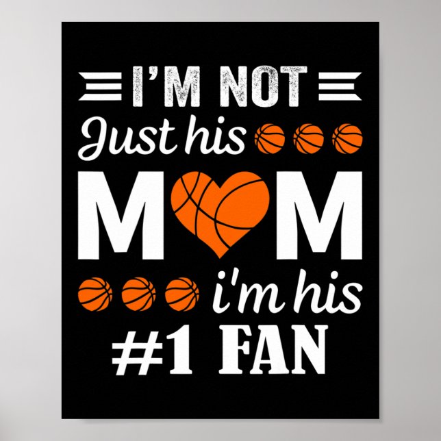 Poster Cota da Mãe do Fã de Basquete (Frente)