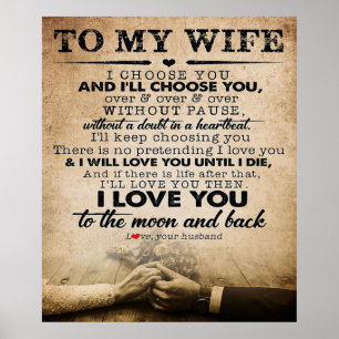 Poster Cota De Amor Para Esposa   Melhor e perfeito prese