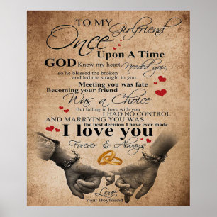 Poster Cota De Amor Para Namorada Família Cute Present