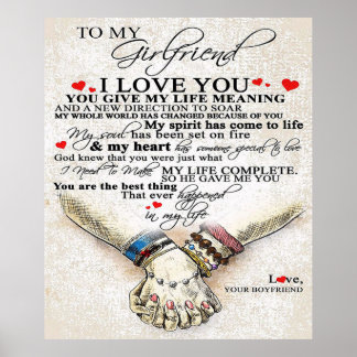 Poster Cota De Amor Para Namorada | Melhor Presente Para