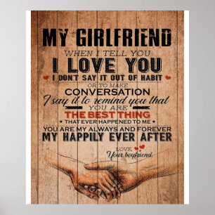 Poster Cota De Amor Para Namorada, Namorada Dom De Aniver