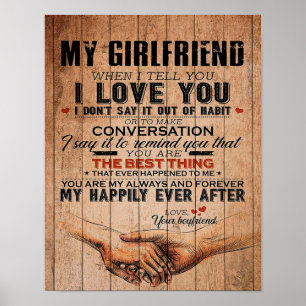 Poster Cota De Amor Para Namorada, Namorada Dom De Aniver