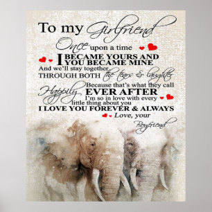 Poster Cota De Amor Para Namorada Presente para decora