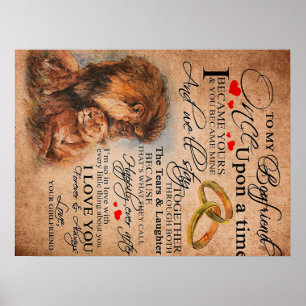Poster Cota De Amor Para Namorado, Presente De Aniversár