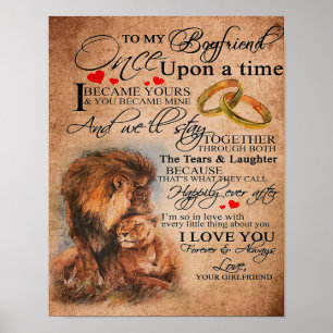 Poster Cota De Amor Para Namorado, Presente De Aniversár