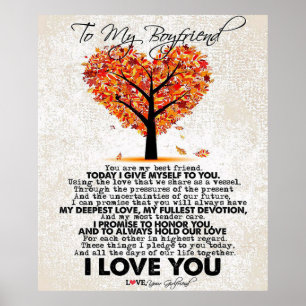 Poster Cota De Amor Para Namorado Presente de tendênci