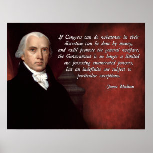Poster Cota de Bem-Estar Geral de James Madison