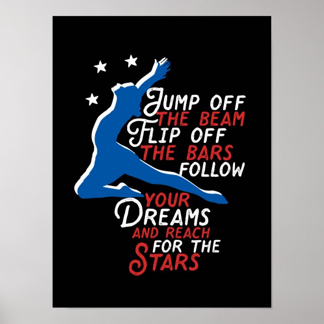 Poster Cota de Gymnast Inspiração de Esportes para Garota (Frente)