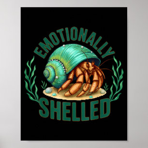 Poster Cota de Humor de Caranguejo Ermitão Engraçado Emoc