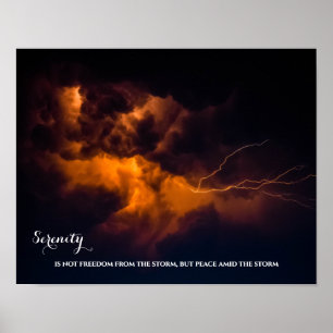 Poster Cota de Serenidade Inspiracional Noite Sky Lightni
