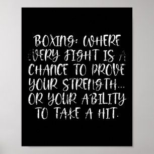 Poster Cota Do Desafio De Força De Boxing Para Combatente