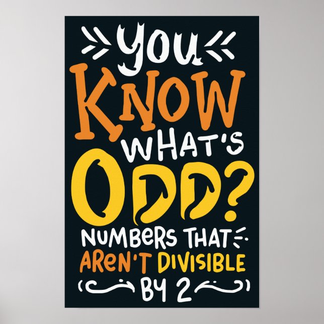 Poster Cota Engraçada de Ensino de Matemática (Frente)