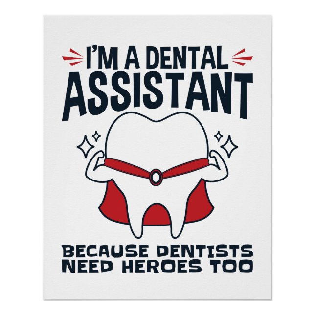 Póster Cota Heroínas Engraçadas do Assistente Dental (Frente)