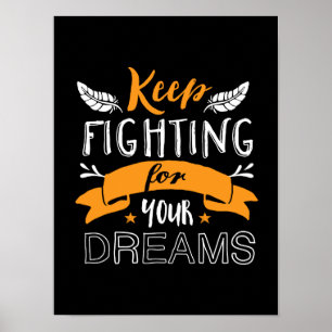 Poster Cota Inspiracional Continua Lutando pelos Seus Son