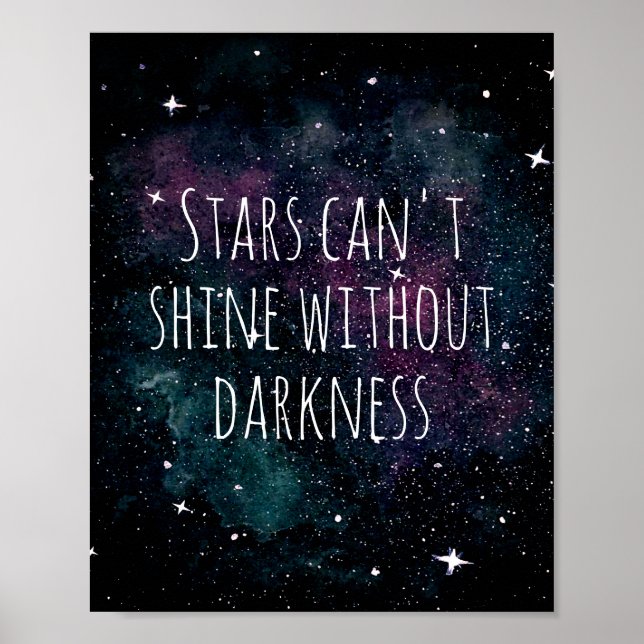 Poster Cota Inspiracional Starry Night da Tendy Watercolo (Frente)